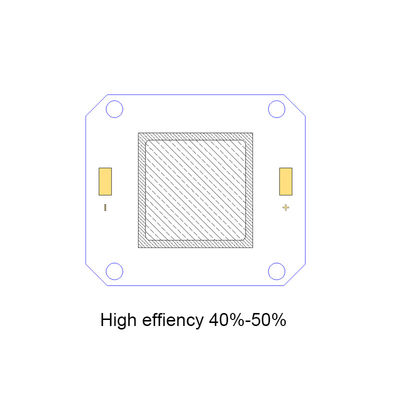 40 * 46MM 385nm 395nm UV LED 100W COB Chip LED cho hệ thống xử lý UV