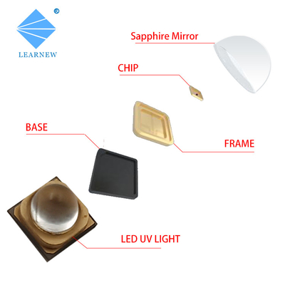 Bảo dưỡng / Phủ 3838 3W 80-120mW Công suất quang học Chip LED UVB SMD 340-350nm