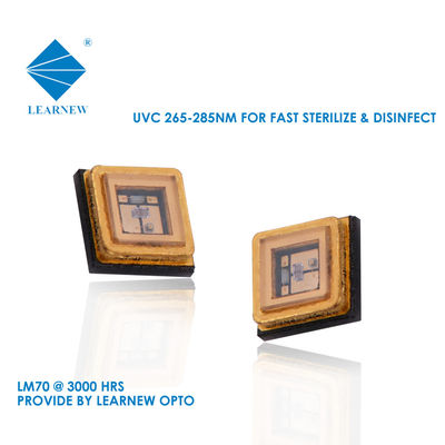 0.5W 3.5x3.5MM SMD UVC LED Chip ICU Bệnh viện Máy lọc nước khử trùng không khí