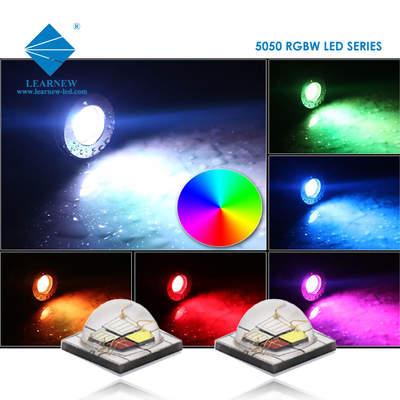 12W SMD5050 RGBW Chips 350mA 620-630nm 520-530nm 460-470nm 3000K Cho đèn sân khấu