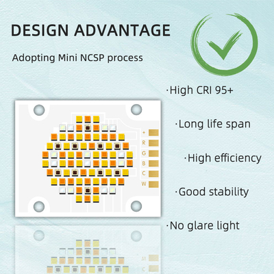 180W 5 màu COB LED Chip RGBCW High Power LED Chip VF 24V EMIT Kích thước 32mm Outlet