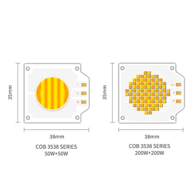 2700k 6500k Đèn LED CCT điều chỉnh COB 500W 200W Năng lượng cao Ra95 Ra97 COB LED Chip cho đèn chụp ảnh
