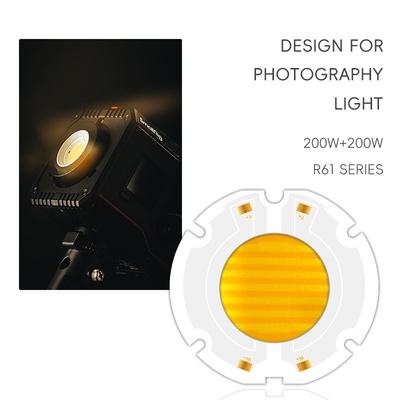 Năng lượng cao 200W R61 60X60MM 34MM LED COB Chip Bi Color Flip Chip cho ánh sáng sân khấu CCT 620nm/460nm