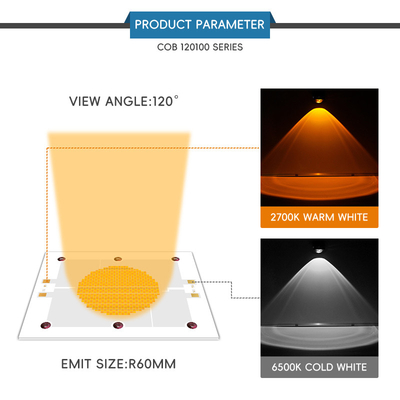 High Power COB LED Chip 1200W Bi màu 2800k 6500k LED COB Chip cho đèn ảnh