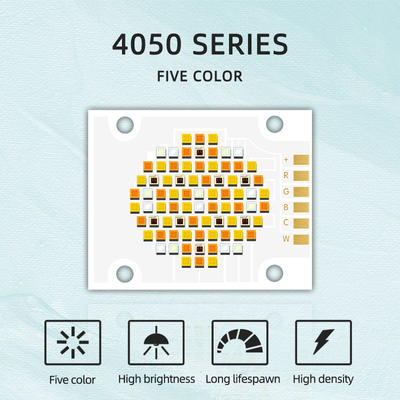 Chip LED 5 màu cao 4050 RGBCW 180W 620nm/460nm/520nm cho đèn chụp ảnh