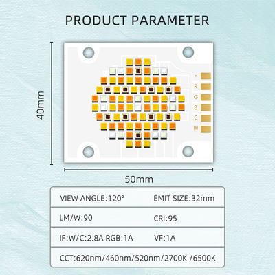 4050 LED Chip 180W 6500K W/C 2.8A RGB 1A LM/W 90 VF 24V MOQ 5K PCS Đèn nhiếp ảnh với 2.8A W/C và 1A RGB