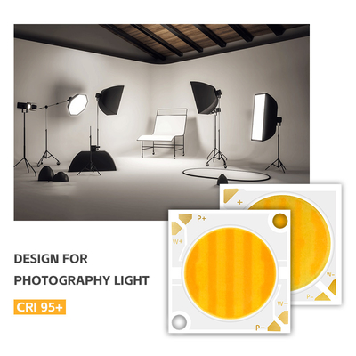 2424 Bicolor COB LED CCT 2700k đến 6500k CRI95 cao COB LED Chip Reflector Shape R21mm 40W+40W 100-110lm/w 1.1A 36-38V Đèn COB