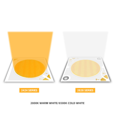 Chip LED COB 2800k / 6500k CCT CRI cao RA95 Chips LED COB R21mm 40W+40W 100-110lm/w 1.1A 36-38V cho đèn sân khấu