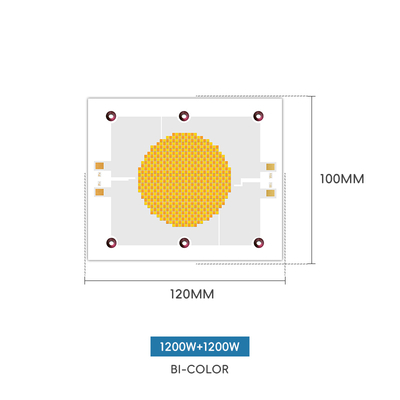 Chip LED COB hai màu 2400W 2700K 6500K CRI 95+ cho nhiếp ảnh