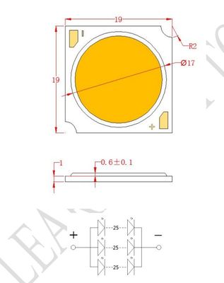Bridgelux LED COB Chip với Ra97 Ra98 trình bày màu sắc cao và hiệu quả 140 lm / w cho ánh sáng chuyên nghiệp