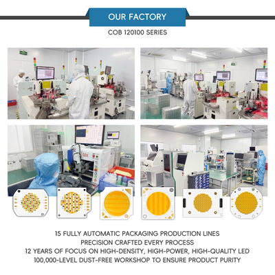 Chip LED COB Hiệu Quả Cao với 10000 Giờ Hoạt Động, Góc Nhìn 120° và Vật Liệu Algainp cho Đèn Sân Khấu và Chụp Ảnh