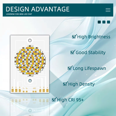 Chip LED COB công suất cao 300W 500W RGBWW 38x56mm 110LM/W 2400K-7000K cho Chiếu sáng thương mại