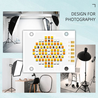 Chip LED COB RGBWC năm màu 180W 300W với Điện áp đầu vào 21-24V và Góc nhìn 120° cho Đèn chiếu sáng Chụp ảnh