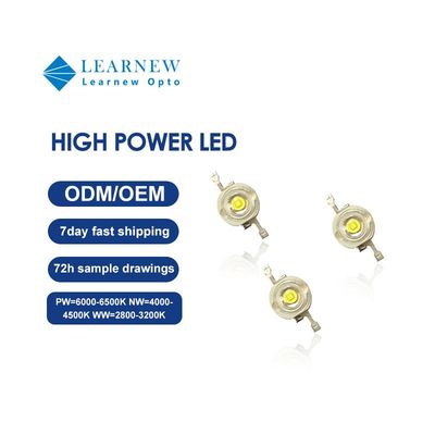 Chip LED công suất cao 1W-3W tùy chỉnh với góc nhìn 120° và bảo hành 2 năm cho đèn sân khấu