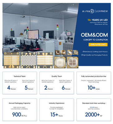 Chất lượng cao nhất UVC LED 250nm 260nm 270nm 280nm 0.5W SMD loại cho hộp khử trùng di động và máy giặt