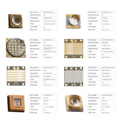 3W 365nm 3838 SMD 700mA 3V 60DEG UV UVA LED Diode Flexo Printing 385nm 60DEG 395nm LED Chip Curing 810-1500mW Máy in 3D