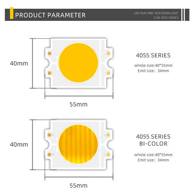 CHIP LED COB 4055 CÓ THỂ ĐIỀU CHỈNH ĐỘ SÁNG HAI MÀU CCT CRI95 600W 2700-6500K 40000LM ĐÈN CHIẾU SÁNG DƯỚI ÁNH SÁNG CHỤP ẢNH CHIP COB
