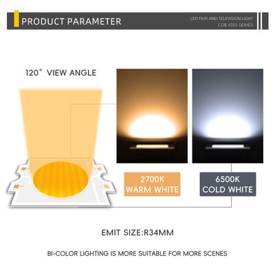CHIP LED COB 4055 CÓ THỂ ĐIỀU CHỈNH ĐỘ SÁNG HAI MÀU CCT CRI95 600W 2700-6500K 40000LM ĐÈN CHIẾU SÁNG DƯỚI ÁNH SÁNG CHỤP ẢNH CHIP COB