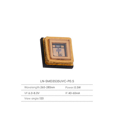 8-12mW 0.5w 3535 Far Deep UVC 120 Degree 270-280nm UV Ultraviolet UVC LED Diode Module