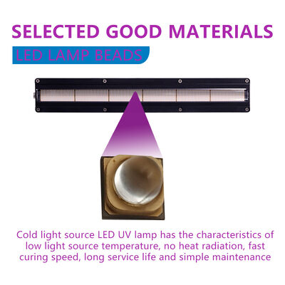 Hệ thống UV LED sấy khô AC220V 1200W Tuổi thọ cao 395nm Chiều dài 310mm Máy in 12w/cm2 Điều chỉnh độ sáng 0-12V Máy in offset