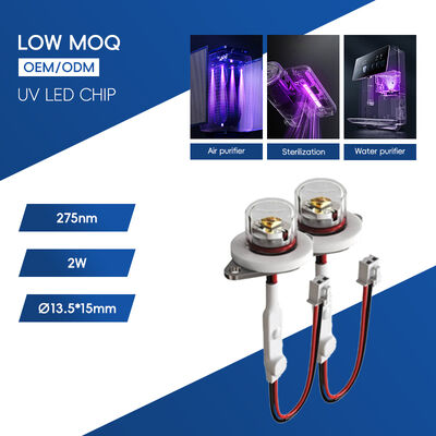 Hiệu quả cao ECO Giá UV UV-C DC12V UVC 275nm LED Module 0.5W 40mA IP68 DC24V Dòng lọc nước không khí 6-10mW