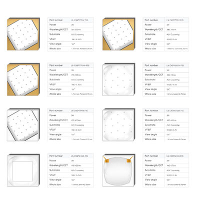LEARNEW High Power LED Chip 2W/3W 1800K-7000K Customizable Color Temperature 2.8-3.4V 120 Viewing Angle Constant Current