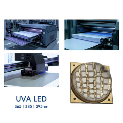OEM ODM Mẫu miễn phí Lượng cao 100W 200W 300W UVA COB UV LED Chip 365nm 385nm 395nm 33500-120000mW UV Curing LED